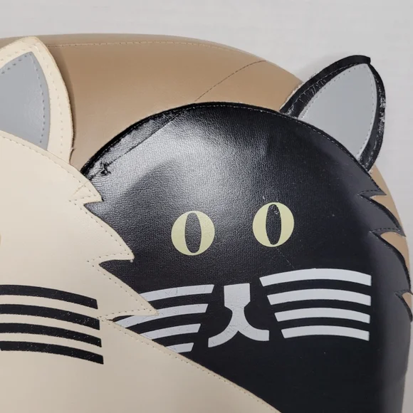 Twin Kitties Vintage Cushion Black and White Cats Red Bow Zipper Closure - Picture 4 of 11